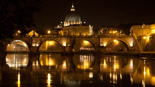 Vatican City at night