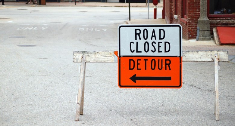 bigstockphoto_Road_Closed_Detour_3115485