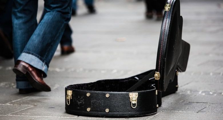 Money Donation Guitar Case Street Musicians Donate